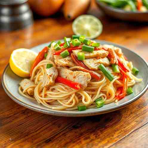 Micronesian Noodles - Easy Chicken Pancit Bihon Recipe